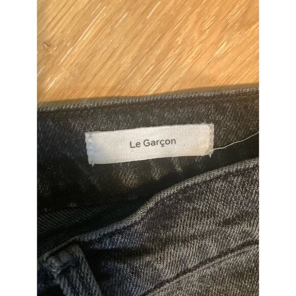 Frame La Garcon Straight Leg Gray Faded Black Ankle Straight Leg Jeans ~ Sz 28 - Picture 6 of 12